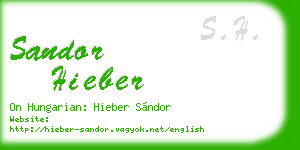sandor hieber business card